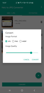 اسکرین شات 3 برنامه Heic to JPG/PNG/WEBP Converter