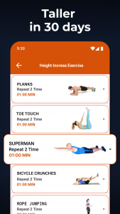 اسکرین شات برنامه Height Increase Exercise GROW 3