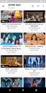 اسکرین شات 1 برنامه K-POP Tube - Popular & Recent