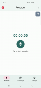 اسکرین شات 1 برنامه Voice Recorder in Background