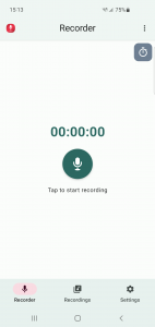 اسکرین شات برنامه Voice Recorder in Background 1