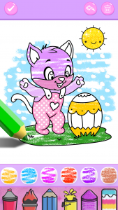 اسکرین شات برنامه Cute Kitty Coloring Glitter 7