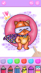 اسکرین شات برنامه Cute Kitty Coloring Glitter 2