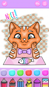 اسکرین شات برنامه Cute Kitty Coloring Glitter 4