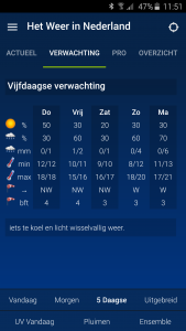 اسکرین شات برنامه Weather in Holland: the app 3