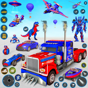 اسکرین شات 1 بازی Police Truck Robot Car Game 3D