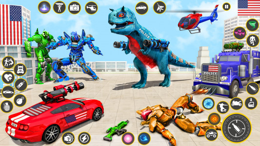 اسکرین شات 4 بازی Police Truck Robot Car Game 3D