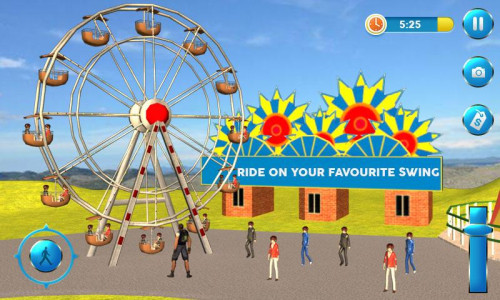 اسکرین شات بازی Theme Park Fun Swings Ride 1