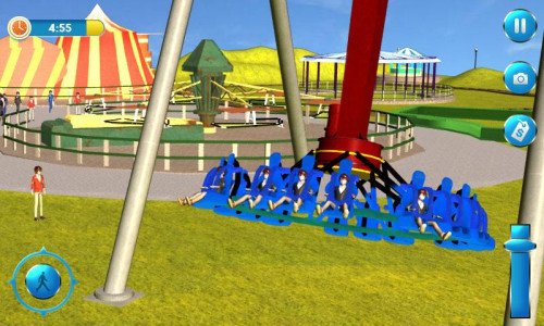 اسکرین شات 5 بازی Theme Park Fun Swings Ride