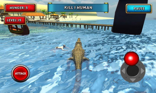 اسکرین شات بازی Crocodile Simulator Beach Hunt 3