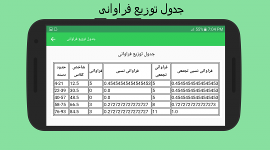 اسکرین شات برنامه ماشین حساب پیشرفته آمار 4