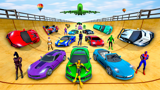 اسکرین شات برنامه Superhero Car Stunt- Car Games 2