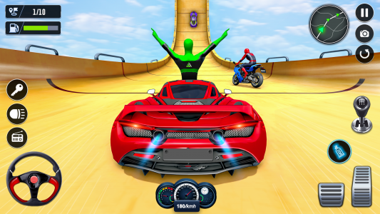 اسکرین شات برنامه Superhero Car Stunt- Car Games 3