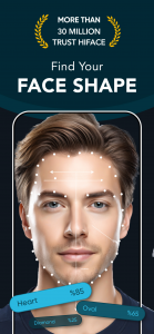 اسکرین شات 1 برنامه Hiface - Face Shape Detector