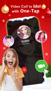 اسکرین شات 2 بازی Idol Prank Video Call & Chat