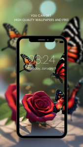 اسکرین شات 2 برنامه Red Rose Wallpapers Flowers