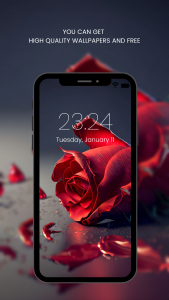 اسکرین شات 3 برنامه Red Rose Wallpapers Flowers