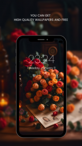 اسکرین شات 4 برنامه Red Rose Wallpapers Flowers