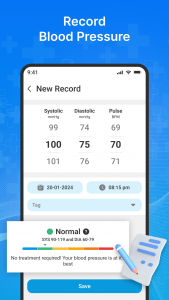 اسکرین شات برنامه Blood pressure - Weight, BMI 1