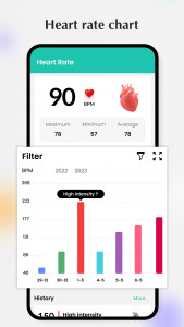 اسکرین شات برنامه Blood pressure - Heart rate 5