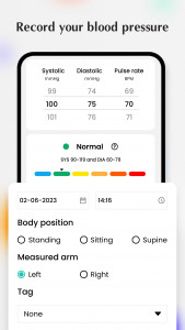 اسکرین شات برنامه Blood pressure - Heart rate 1