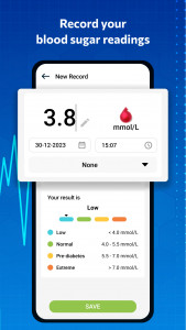 اسکرین شات برنامه Blood pressure - Blood Sugar 7