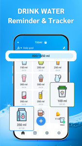 اسکرین شات 2 برنامه Drink Water Reminder