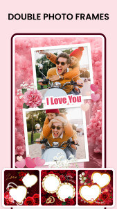 اسکرین شات 2 برنامه Love Collage & Photo Frames