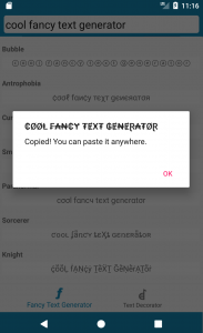 اسکرین شات برنامه Cool Fonts - Font Generator 2