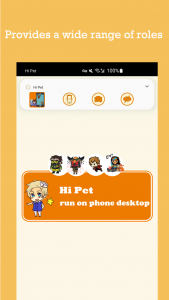 اسکرین شات برنامه Hi Pet - Pet on desktop 3