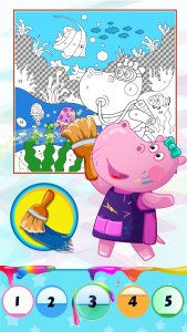 اسکرین شات بازی Painter Hippo: Coloring book 2