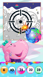 اسکرین شات بازی Painter Hippo: Coloring book 3