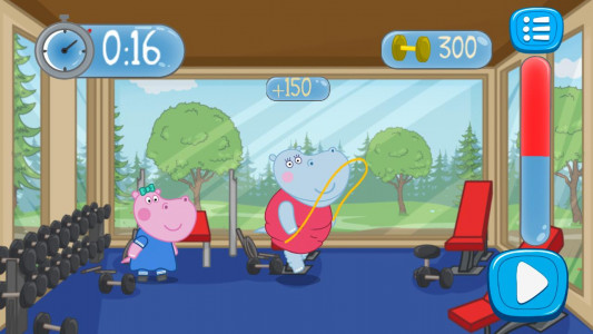 اسکرین شات بازی Fitness Games: Hippo Trainer 3