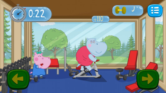اسکرین شات بازی Fitness Games: Hippo Trainer 4