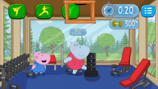 اسکرین شات بازی Fitness Games: Hippo Trainer 6