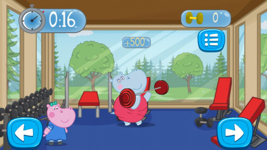 اسکرین شات بازی Fitness Games: Hippo Trainer 5