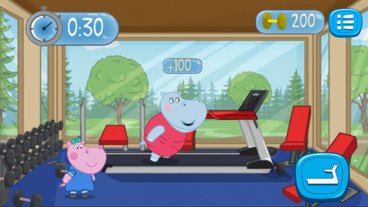 اسکرین شات بازی Fitness Games: Hippo Trainer 2