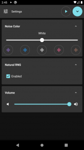 اسکرین شات 3 برنامه Noise: White, Pink, Brown