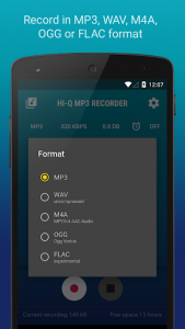 اسکرین شات برنامه Hi-Q MP3 Voice Recorder (Free) 4