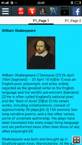 اسکرین شات برنامه William Shakespeare Biography 2