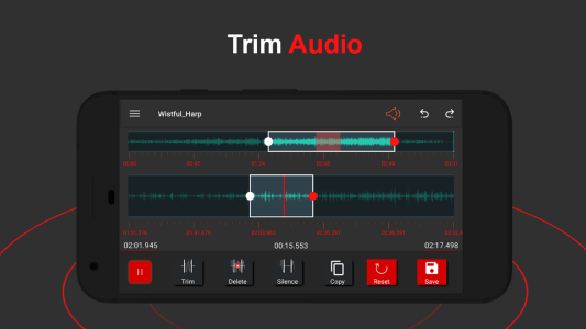 اسکرین شات 1 برنامه AudioLab Audio Editor Recorder