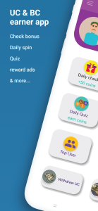 اسکرین شات 1 برنامه Uc & Bc Earner: easy Topup