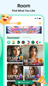 اسکرین شات برنامه Gemgala - Party & Chat & Games 1