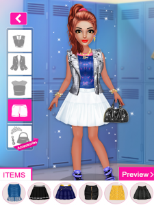 Barbie college deals dress up games