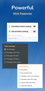 اسکرین شات برنامه Auto Text: Message Scheduler 7