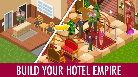 اسکرین شات بازی Hotel Tycoon Empire: Idle game 1