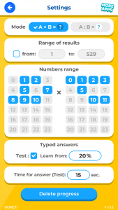 اسکرین شات برنامه Multiplication / Times Tables 5
