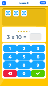 اسکرین شات 3 برنامه Times Tables - Math for Kids