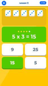 اسکرین شات 2 برنامه Times Tables - Math for Kids
