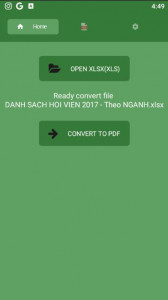 اسکرین شات 2 برنامه XLSX to PDF Converter